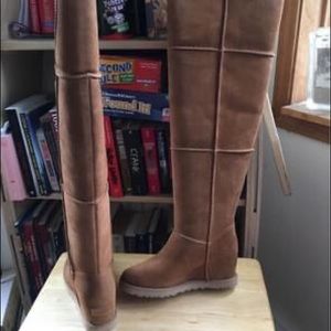 NIB thigh high wedge ugg boots